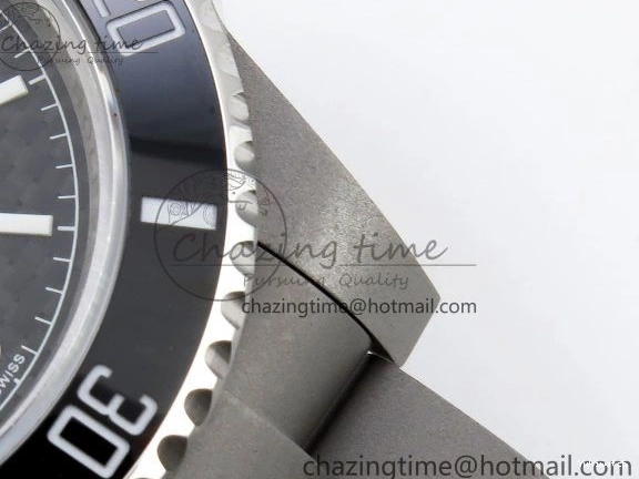 Best SA3130 Ceramic Sandblasted Edition Bracelet JDF Submariner SS Black Carbon Dial Dial Bezel on 0522